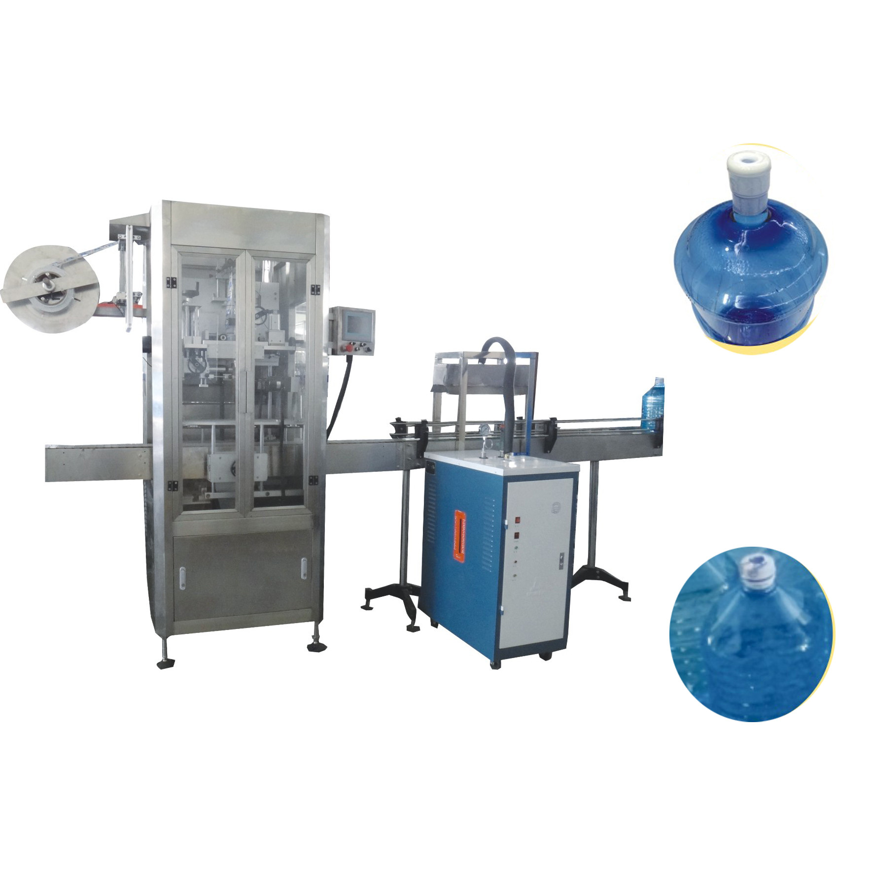 Machine d'étiquetage à récolte de bouteille de gallon