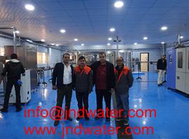 Shenzhen J&D Drinking Water install 6000BPH bottled water line in Jordan