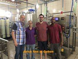 Shenzhen J&D Water install juice line in Gabon